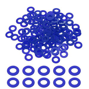 uxcell 120�� �i�C�����t���b�g���b�V���[5mm ID 10mm OD 1mm���v�� �[�����b�V���[�O�����b�g�v���X�`�b�N�V�[�g�K�X�P�b�g�t�@�X�i�[�V�[�����O�X�y�[�T�[�K�X�P�b�g�����O�E�H�[�^�[�z�[�X��