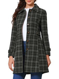Allegra K A���C�� �y�v���� �V���O���u���X�g�s�[�R�[�g �`�F�b�N�� �~ �g�����` �A�E�^�[ ���[�N �I�t�B�X���f�B�[�X �u���b�N M