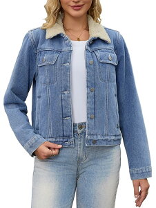 CIMUK ���f�B�[�X �f�j���W���P�b�g �t�F�C�N�t�@�[�� �t���[�X���n �~�p ����f�j�� �g���b�J�[�W���P�b�g �u���[ L