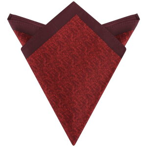 Elerevyo Men's Pocket Squares Contrast Color Silky Solid Color Edge Handkerchiefs for Wedding Party Dark Red One Size