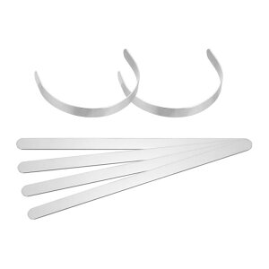 uxcell 6�� �u���X���b�g�� 3/8 x 6�C���` �o���O���󔒃J�t�u���X���b�g�� DIY�u���X���b�g��΍��p�A���~�j�E���i�V���o�[ ����1.6mm�j