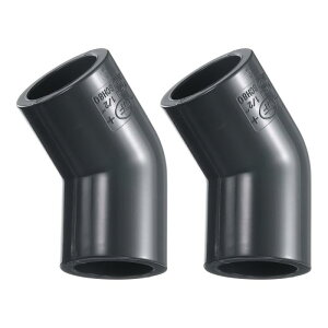 uxcell 2�� 45�x�G���{�[PVC�p�C�v�p�� 1/2" 2�E�F�C�Ƌ�O���[�hPVC�R�[�i�[�R�l�N�^�[�p�G���{�[�T�C�h�A�E�g���b�g �����ǔz�ǔr���ǐ������r���h�K�[�f��