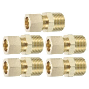 uxcell 5̐^Jkǌp 1/2" OD x 1/2" N PT XRlN^[kjIp^JXg[gJbvOA_v^[ Ct̖KX^󃉃Cp