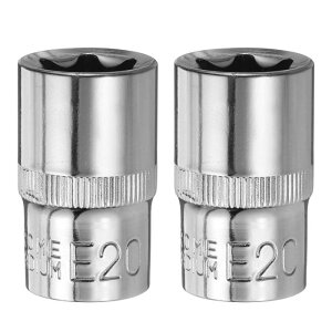 uxcell 2�� E-Torx �\�P�b�g 1/2 �h���C�u E20 �O���g���N�X �f�B�[�v �\�P�b�g CR-V 6�_ �X�v���C�� �\�P�b�g �X�^�[ �t�B�[���[�� �r�b�g �\�P�b�g �����ԏC�� �ƒ�p�����e�i���X DIY �n���h���C�L