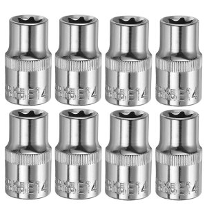 uxcell 8�Z�b�g E-Torx �\�P�b�g 1/2 �h���C�u E14 �O���g���N�X �f�B�[�vCR-V 6�_ �X�v���C���t�B�[���[�� �r�b�g �����ԏC�� �ƒ�p�����e�i���X DIY �n���h���C�L���O 1.5 ����