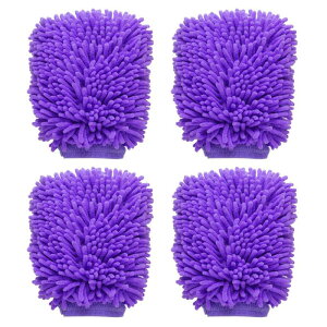 uxcell 4�� �V�F�j�[���}�C�N���t�@�C�o�[�J�[�E�H�b�V���~�b�g10" x 7.5" �X�N���b�`�t���[�E�H�b�V���O���[�u�z�������ʃv���b�V���N���[�j���O�h���C�~�b�g�Ԑ��ƒ�N���[���p�[�v��