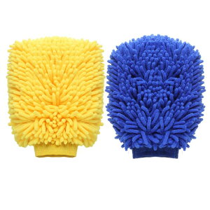 uxcell 2�� �V�F�j�[���}�C�N���t�@�C�o�[�J�[�E�H�b�V���~�b�g10" x 7.5" �X�N���b�`�t���[�E�H�b�V���O���[�u �z���� ���闼�ʃv���b�V���N���[�j���O�h���C�~�b�g �J�[�E�H�b�V���z�[���N