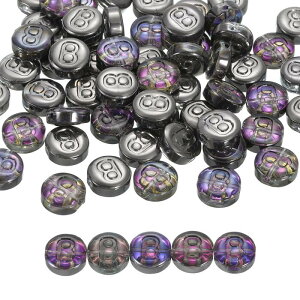 uxcell 60�̃K���X���^�[�r�[�Y 10mm�̃t���b�g�ȊۃA���t�@�x�b�g�r�[�YB�C�j�V�������^�[�X�y�[�T�[�r�[�Y �u���X���b�g�N���t�g���p ���p�[�v��