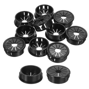 uxcell 18�̃f�X�N�O�����b�g ���A1.1�C���`�i28mm�j�}�E���g�p�̃V���b�^�[�t���X�i�b�v�u�b�V���O�O�����b�g�A�P�[�u���ƃR�[�h�̊Ǘ��p�̃��E���h�i�C�����X�i�b�v�C���P�[�u���f�X�N