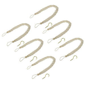 uxcell 6�� �J�[�e���^�C�o�b�N 58cm/23 �҂ݏグ��ꂽ�h���[�v�z�[���h�o�b�N�z���_�[�f�R���e�B�u���[�v�^�C�o�b�N �g�[�v