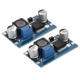 uxcell DC-DCバックコンバーター電圧レギュレーター調整可能なバックモジュールLM 2596 4-40Vから1.25-37V 3A電源調整用電力変圧器2個
