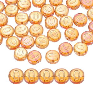 uxcell 60�̃K���X���^�[�r�[�Y 10mm�̃t���b�g�ȃ��E���h�A���t�@�x�b�g�r�[�YO�C�j�V�������^�[�X�y�[�T�[�r�[�Y �u���X���b�g�N���t�g���p ���b�h�I�����W