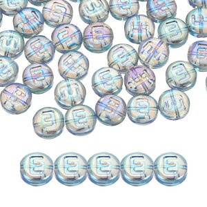 uxcell 60�̃K���X���^�[�r�[�Y 10mm�̃t���b�g�ȊۃA���t�@�x�b�g�r�[�YE�C�j�V�������^�[�X�y�[�T�[�r�[�Y �u���[��
