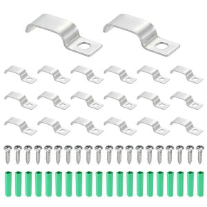 uxcell 6x18mm�X�g���b�v/�P�[�u���p30���� �����p�C�v�X�g���b�v �X�e�����X��U���`�P�[�u���X�g���b�v�N�����v �R���W�b�g ���C�� �R�[�h �p�C�v�Œ�p 1�� ���t��
