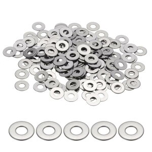uxcell �˂��pM3�t���b�g���b�V���[ 200��304�X�e�����X�X�`�[�����b�V���[ 3 mm���ax 8mm�O�ax 0.5mm���� �{���g �H��C�� �L�b�`�� �X�� ���O���ݗp�i�V���o�[�g�[���j