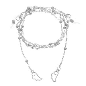 uxcell �r�[�Y�t�����K�l�`�F�[���A�E�B���O�X�ዾ�`�F�[���A�C�E�F�A���e�[�i�[�ዾ�X�g���b�v�z���_�[�l�b�N�T���O���X�`�F�[�������p�K�[���Y�A�V���o�[