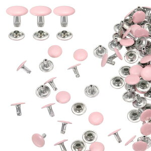 uxcell 60�Z�b�g �_�u���L���b�v���U�[���x�b�g 8x10mm �ۃL���b�v�`���[�u�󃁃^���X�^�b�Y ���n�p�x���g �y���g�p��� �u�[�c �o�b�O �C���Ƒ����ɓK���Ă��܂� �s���N