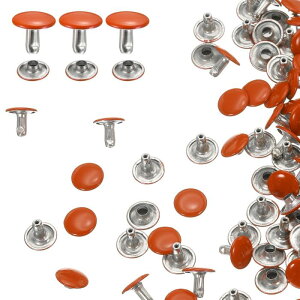 uxcell 60�Z�b�g �_�u���L���b�v���U�[���x�b�g 8x10mm �ۃL���b�v�`���[�u�󃁃^���X�^�b�Y ���n�p�x���g �y���g�p��� �u�[�c �o�b�O �C���Ƒ����ɓK���Ă��܂� �I�����W