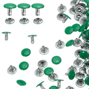 uxcell 60�Z�b�g �_�u���L���b�v���U�[���x�b�g 10x10mm �ۂ��L���b�v �`���[�u�󃁃^���X�^�b�Y ���n �x���g �y���g ��� �u�[�c �o�b�O �C���Ƒ����p ���U�[�N���t�g���x�b�g ��