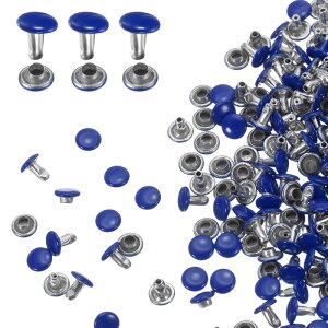 uxcell 60�Z�b�g �_�u���L���b�v���U�[���x�b�g 6x6mm �ۃL���b�v�`���[�u�󃁃^���X�^�b�Y ���n�p�x���g �y���g�p��� �u�[�c �o�b�O �C���Ƒ����p �_�[�N�u���[