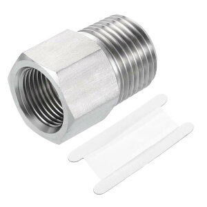 uxcell pCvpkA_v^[ 1/2" N PTX x G3/8" X 304XeX|f[T[RlN^[ EEC͌vp Vo[