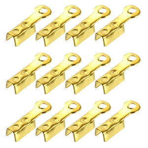 uxcell 600�̐܂�Ԃ��R�[�h�G���h�A8.1x1.2mm���{���N�����v�G���h�L���b�v�A���U�[�N���t�g����p�̃N�� �X�v�`�b�v�i���j
