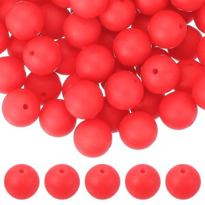 uxcell 60�� �V���R���r�[�Y 15mm �ۂ��t�H�[�J���r�[�Y �L�[�`�F�[�� �u���X���b�g �l�b�N���X �y����� DIY�N���t�g�p �J���t���ȃr�[�Y ���邢�s���N