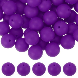uxcell 60�� �V���R���r�[�Y 15mm �ۂ��t�H�[�J���r�[�Y �L�[�`�F�[�� �u���X���b�g �l�b�N���X �y����� DIY�N���t�g�p �J���t���ȃr�[�Y �p�[�v��