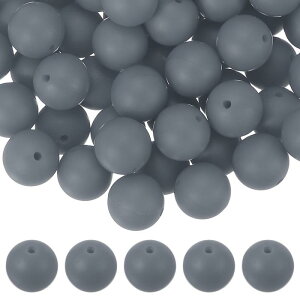 uxcell 60�� �V���R���r�[�Y 15mm �ۂ��t�H�[�J���r�[�Y �L�[�`�F�[�� �u���X���b�g �l�b�N���X �y����� DIY�N���t�g�p ���߃J���[�o���N���[�Y�r�[�Y �O���[