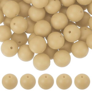 uxcell 60�� �V���R���r�[�Y 15mm �ۂ��t�H�[�J���r�[�Y �L�[�`�F�[�� �u���X���b�g �l�b�N���X �y����� DIY�N���t�g�p �J���t���ȃr�[�Y �x�[�W��