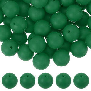 uxcell 60�� �V���R���r�[�Y 15mm �ۂ��t�H�[�J���r�[�Y �L�[�`�F�[�� �u���X���b�g �l�b�N���X �y����� DIY�N���t�g�p �J���t���ȃr�[�Y ��