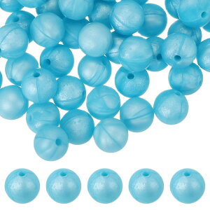 uxcell 60�� �V���R���r�[�Y 9mm �ۂ��t�H�[�J���r�[�Y �L�[�`�F�[�� �u���X���b�g �l�b�N���X �y����� DIY�N���t�g�p �J���t���ȃr�[�Y �u���[