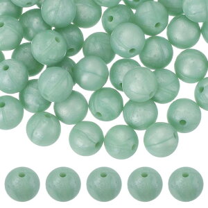 uxcell 60�� �V���R���r�[�Y 9mm �ۂ��t�H�[�J���r�[�Y �L�[�`�F�[�� �u���X���b�g �l�b�N���X �y����� DIY�N���t�g�p �J���t���ȃr�[�Y ���C�g��