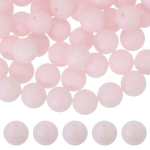 uxcell 60�� �V���R���r�[�Y 9mm �ۂ��t�H�[�J���r�[�Y �L�[�`�F�[�� �u���X���b�g �l�b�N���X �y����� DIY�N���t�g�p �J���t���ȃr�[�Y �s���N