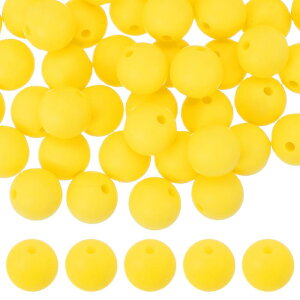uxcell 60�� �V���R���r�[�Y 9mm �ۂ��t�H�[�J���r�[�Y �L�[�`�F�[�� �u���X���b�g �l�b�N���X �y����� DIY�N���t�g�p �J���t���ȃr�[�Y �C�G���[