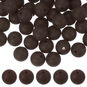 uxcell 60�� �V���R���r�[�Y 9mm �ۂ��t�H�[�J���r�[�Y �L�[�`�F�[�� �u���X���b�g �l�b�N���X �y����� DIY�N���t�g�p �J���t���ȃr�[�Y ���F