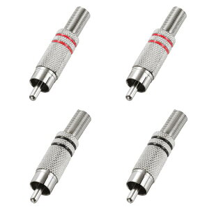 uxcell 4�� RCA����X�s�[�J�[���C���[�R�l�N�^�[ RCA�\���_�[���X�V���o�[�v���[�g�X�e���I�I�[�f�B�I�R�l�N�^�[�A�_�v�^�[5.7MM�W���b�N�v���O
