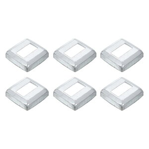 uxcell 6�� �|�X�g�x�[�X�J�o�[ 2.5x2.5�i����1.5x0.75�j���^���C���e�O�����X�^�C���|�X�g�X�J�[�g �|�X�g�t�F���X�f�b�L�P�[�u���肷��o���X�^�[�X�e�A���[���p �V���o�[