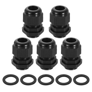uxcell 5�� PG13.5�i�C�����P�[�u���O�����h ���b�V���[�t�� �h���R�[�h�O�� �b�v�R�l�N�^ �K�X�P�b�g�ƃ��b�N�i�b�g�t�� �����\��6-11mm���C���[�O�����b�g�v���e�N�^�[ ��