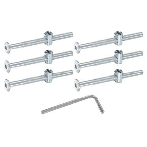 uxcell 6Pcs xbht[{g M6 x 75mm Zp\PbgwbhXN[{g oPbgibg ixbh t@j`[XN[ ė`wbhoPbgibgƃ`t `FA Vo