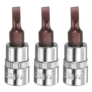 uxcell 3��FD4�X���b�g�r�b�g�\�P�b�g1/4�X�N�G�A�h���C�u�t���b�g�w�b�hS2��CR-V�X�`�[���\�P�b�g���`�F�b�g�����`�r�b�g �V���o�[���b�h