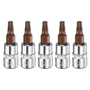 uxcell 5�Z�b�gT25�g���N�X�r�b�g�\�P�b�g1/4�X�N�G�A�h���C�u�X�^�[6�_S2��CR-V�X�`�[���\�P�b�g���`�F�b�g�����`�r�b�g �V���o�[���b�h