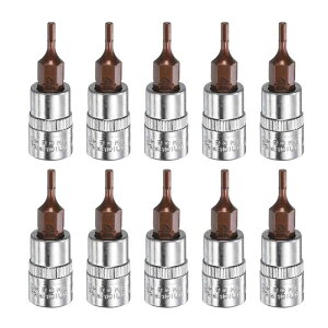uxcell 10�� H2 �w�b�N�X �r�b�g �\�P�b�g 1/4 �X�N�G�A �h���C�u ���g���b�N S2 & CR-V �X�`�[�� �\�P�b�g ���`�F�b�g �����` �r�b�g �V���o�[ ���b�h
