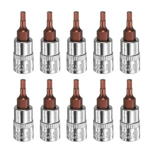 uxcell 10�� H3 �w�b�N�X �r�b�g �\�P�b�g 1/4 �X�N�G�A �h���C�u ���g���b�N S2 & CR-V �X�`�[�� �\�P�b�g ���`�F�b�g �����` �r�b�g �V���o�[ ���b�h