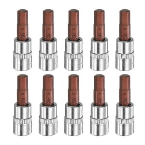 uxcell 10�� H6 �w�b�N�X�r�b�g�\�P�b�g 1/4 �X�N�G�A�h���C�u ���g���b�N S2 & CR-V �X�`�[�� �\�P�b�g ���`�F�b�g�����` �r�b�g �V���o�[ ���b�h