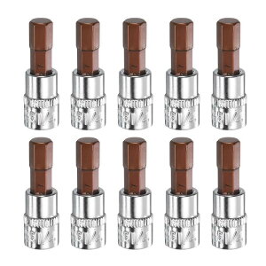 uxcell 10�� H7 �w�b�N�X �r�b�g �\�P�b�g 1/4 �X�N�G�A �h���C�u ���g���b�N S2 & CR-V �X�`�[�� �\�P�b�g ���`�F�b�g �����` �r�b�g �V���o�[ ���b�h