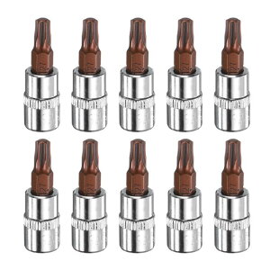 uxcell 10�� T27 �g���N�X�r�b�g�\�P�b�g 1/4 �X�N�G�A�h���C�u �X�^�[ 6�_ S2 & CR-V �X�`�[�� �\�P�b�g ���`�F�b�g�����` �r�b�g, �V���o�[ ���b�h