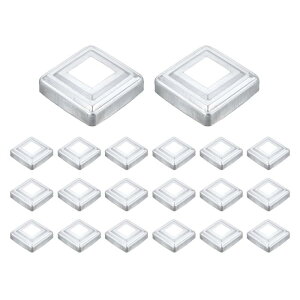 uxcell 20�� �|�X�g�x�[�X�J�o�[ 3x3�i����1.2x1.2�j���^���C���e�O�����X�^�C���|�X�g�X�J�[�g �|�X�g�t�F���X�f�b�L�P�[�u���肷��o���X�^�[�X�e�A���[���p �V���o�[