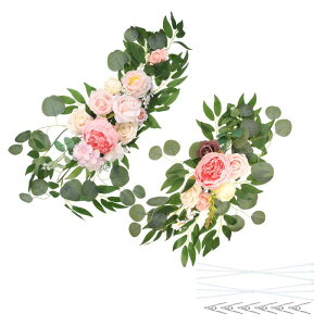 PATIKIL �E�F�f�B���O�A�[�`�̉ԁA2�̐l�H�V���N�t�F�C�N���[�Y�t�����[�X���b�O�A���[�t�N���b�v�o���f�[�W�t���̃E�F���J���T�C���Z�����j�[���Z�v�V�����p�[�e�B�[�����p�A�s���N