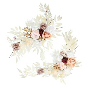 PATIKIL �E�F�f�B���O�A�[�`�̉ԁA2�̐l�H�V���N�t�F�C�N���[�Y�t�����[�X���b�O�A���[�t�t���̃E�F���J���T�C���Z�����j�[���Z�v�V�����p�[�e�B�[�����p�A�z���C�g/�x�[�W��